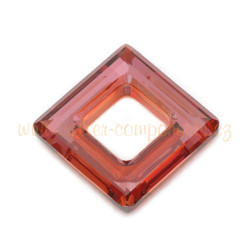Swarovski Square Ring 4439 20mm - Red Magma